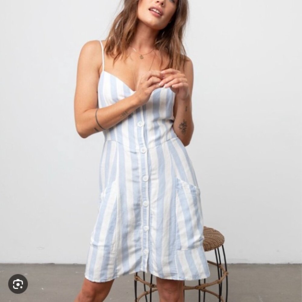 Rails Striped Linen Mini Dress